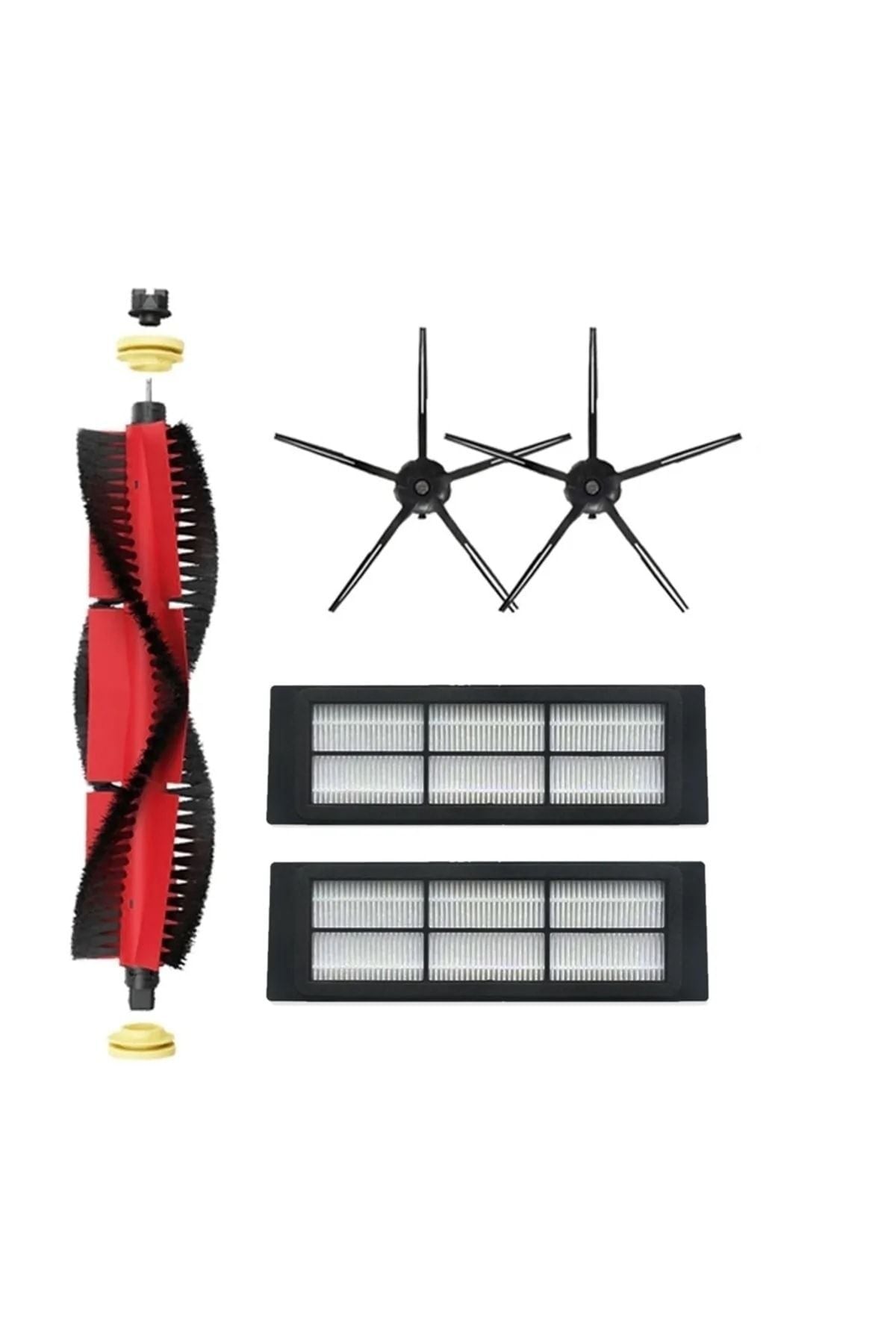 Roborock S5 Max - S6 Pure - S6 Maxv Hepa Filtre Fırça Seti - Uyumlu Yeni Nesil