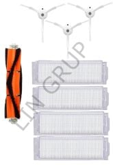 Xiaomi Vacuum Mop 2 Pro (MJST1SHW) Robot Süpürge Uyumlu 8'li Yedek Parça Seti