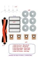 XIAOMI X20 MAX uyumlu Yedek Parça Seti Robot Vacuum Süpürge