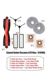 Xiaomi Robot Vacuum X20 Max X20 Pro D109GL Uyumlu yedek Parça Seti