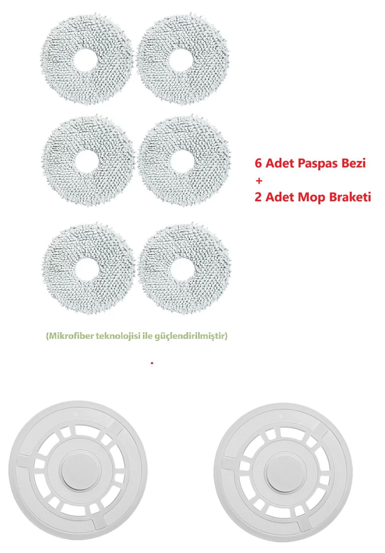 Xiaomi S10+ plus S20+ X20 robot vacuum süpürge uyumlu braket ve mop paspas