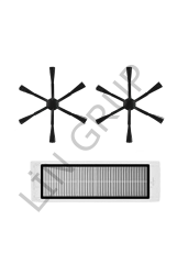 Xiaomi Vacuum Mop 2 (STYTJ03ZHM) Robot Süpürge Uyumlu 3'lü Yedek Parça Seti