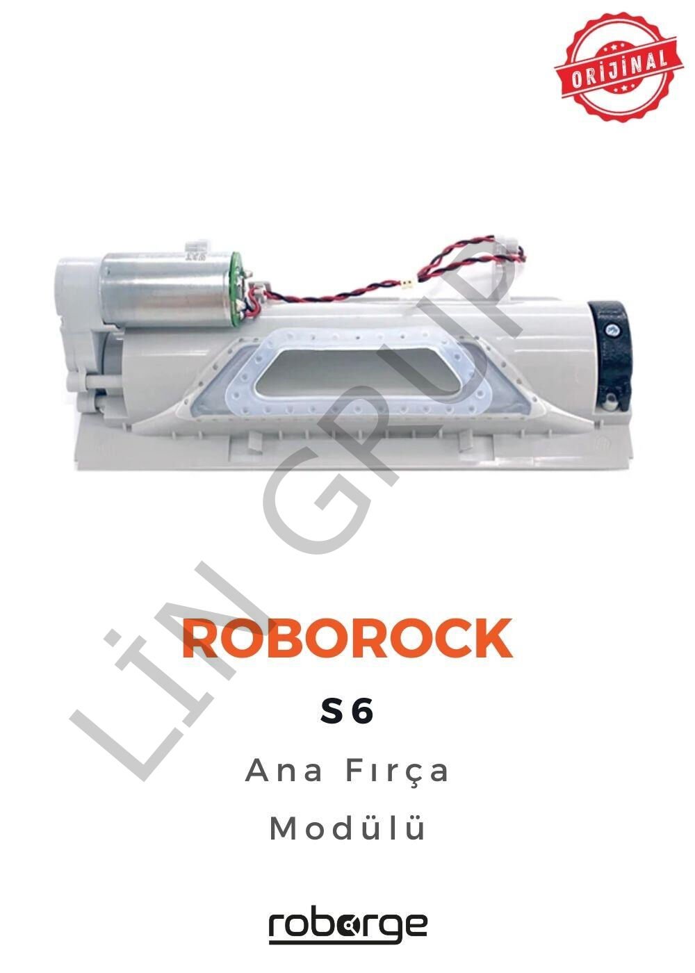 Roborock S6 Robot Süpürge Uyumlu Ana Fırça Modülü - Orijinal Ürün - Siyah