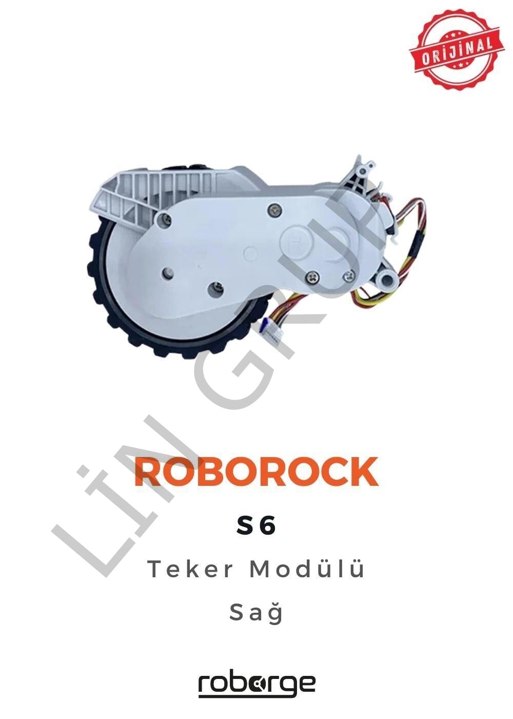 Roborock S6 Robot Süpürge Uyumlu Teker Modülü - Sağ - Beyaz - Orijinal Ürün