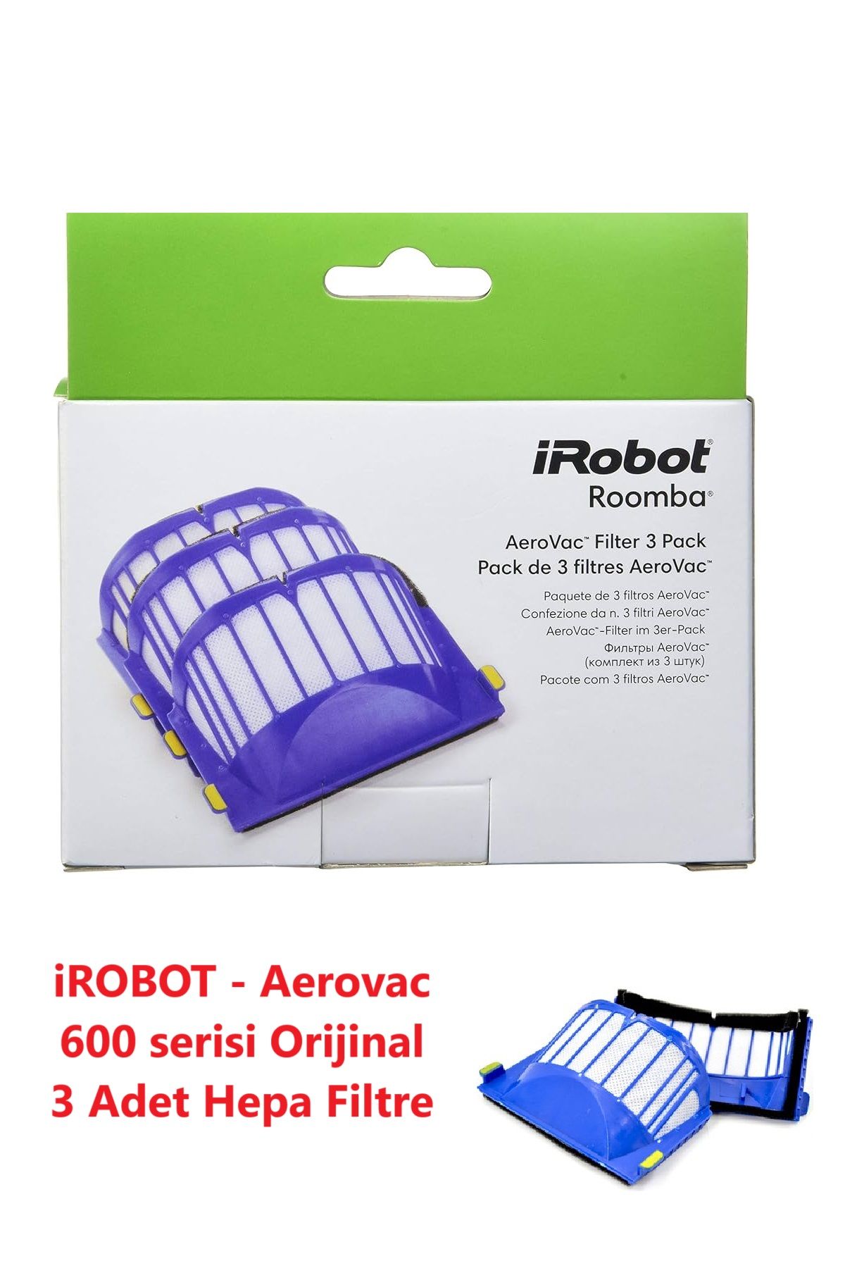 iRobot Roomba Orijinal Filtre 3 adet 600 605 615 616 620 621 630 635 650 651 660 671 676 680 681 690 691 695