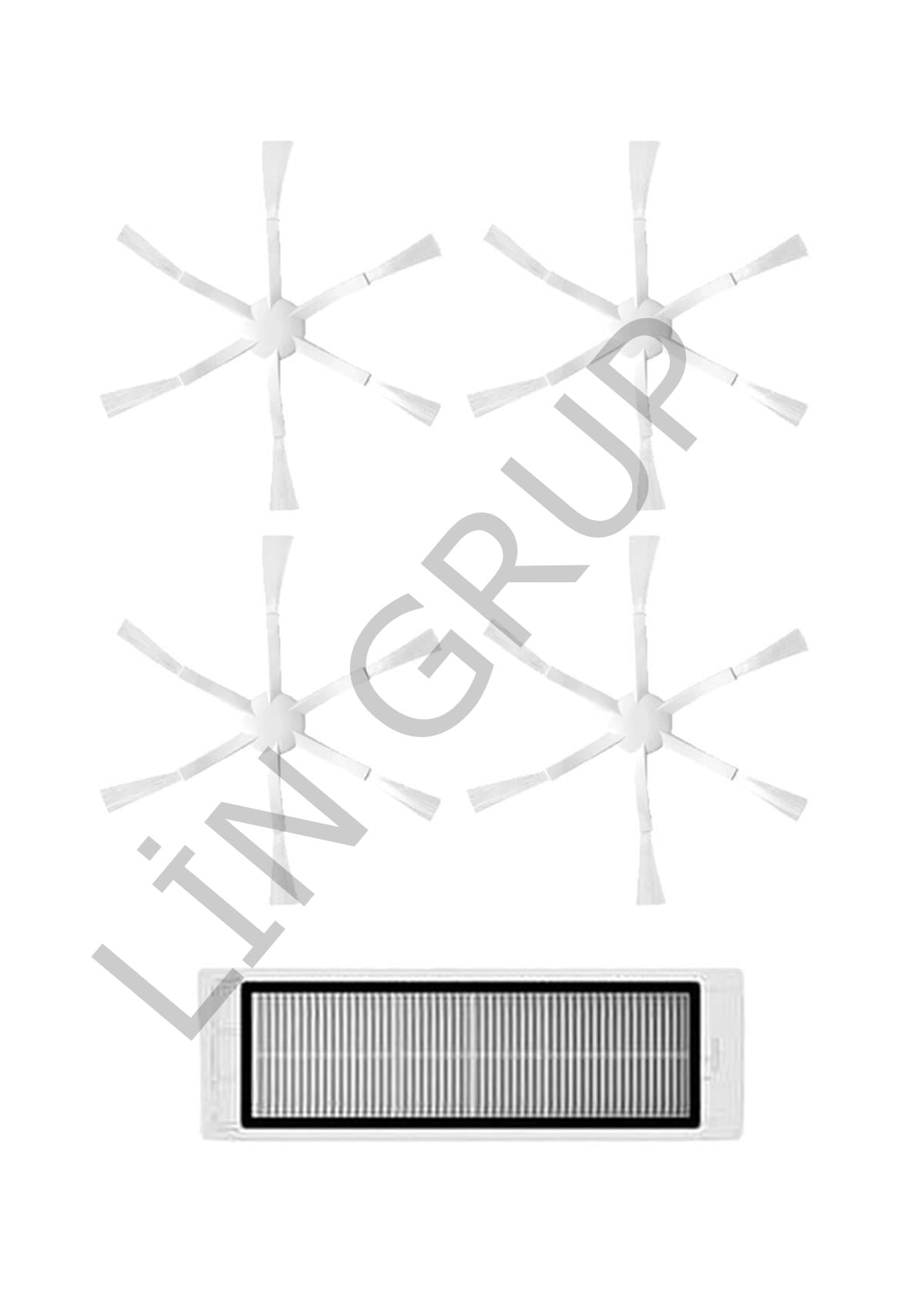 Xiaomi Vacuum Mop 2 (STYTJ03ZHM) Robot Süpürge Uyumlu 5'li Yedek Parça Seti