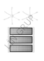 Xiaomi Vacuum Mop 2 (STYTJ03ZHM) Robot Süpürge Uyumlu 5'li Yedek Parça Seti