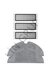 Xiaomi Vacuum Mop 2 (STYTJ03ZHM) Robot Süpürge Uyumlu 5'li Yedek Parça Seti