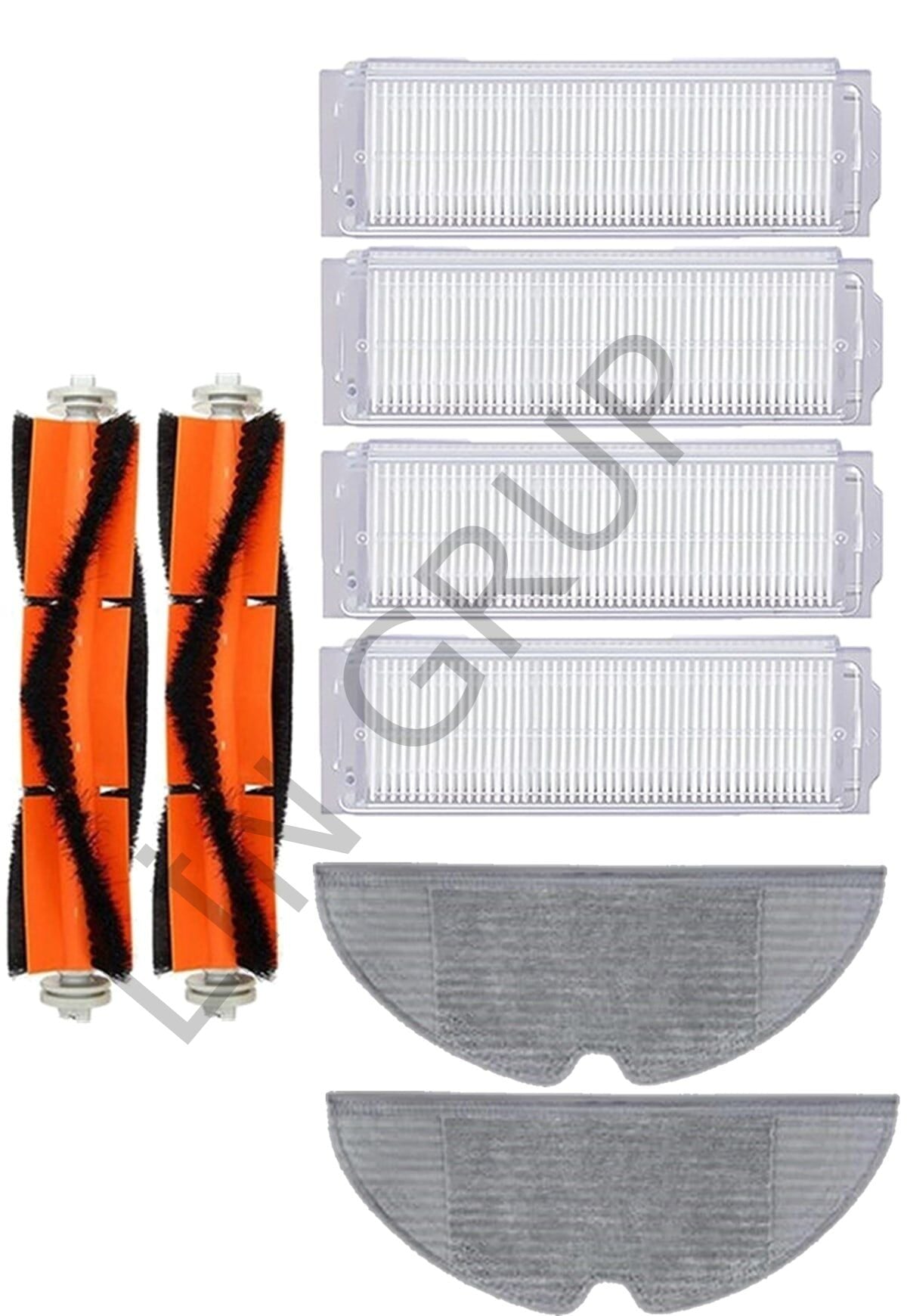 Xiaomi Vacuum Mop 2 Pro (MJST1SHW) Robot Süpürge Uyumlu 8'li Yedek Parça Seti