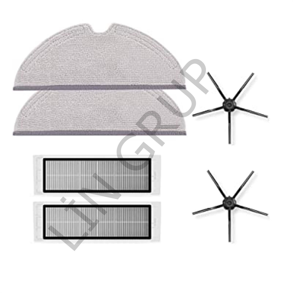 Roborock S6 Pure Robot Süpürge Uyumlu 6'lı Yedek Parça Seti