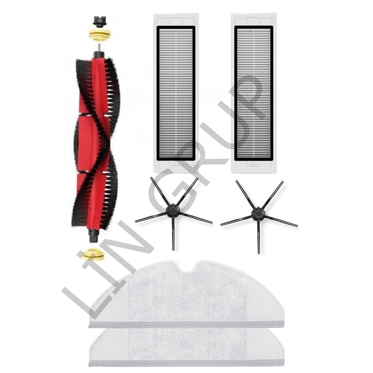 Roborock S6 Pure Robot Süpürge Uyumlu 7'li Yedek Parça Seti