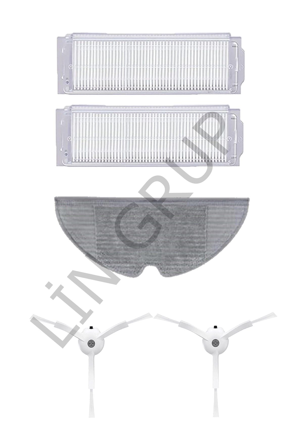 Xiaomi Vacuum Mop 2 Pro (MJST1SHW) Robot Süpürge Uyumlu 5'li Yedek Parça Seti