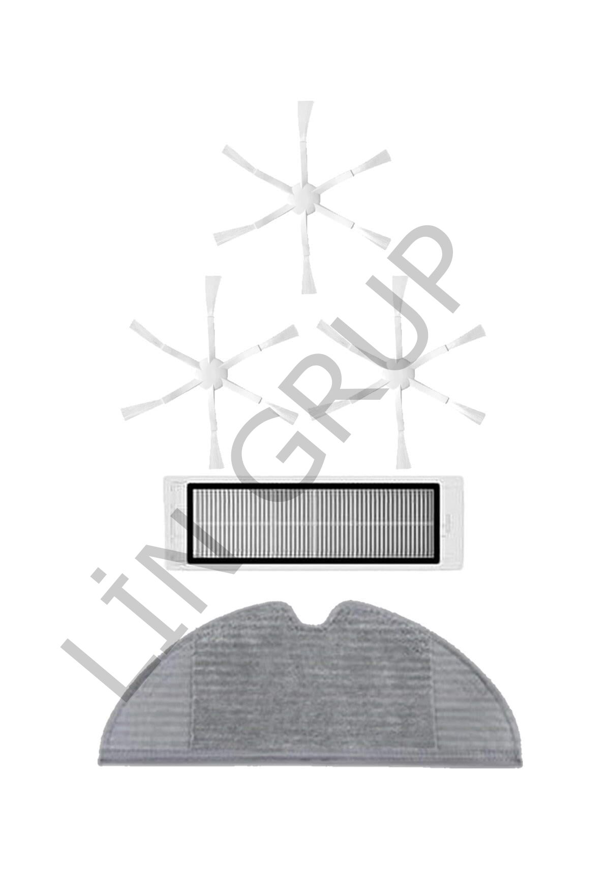 Xiaomi Vacuum Mop 2 (STYTJ03ZHM) Robot Süpürge Uyumlu 5'li Yedek Parça Seti