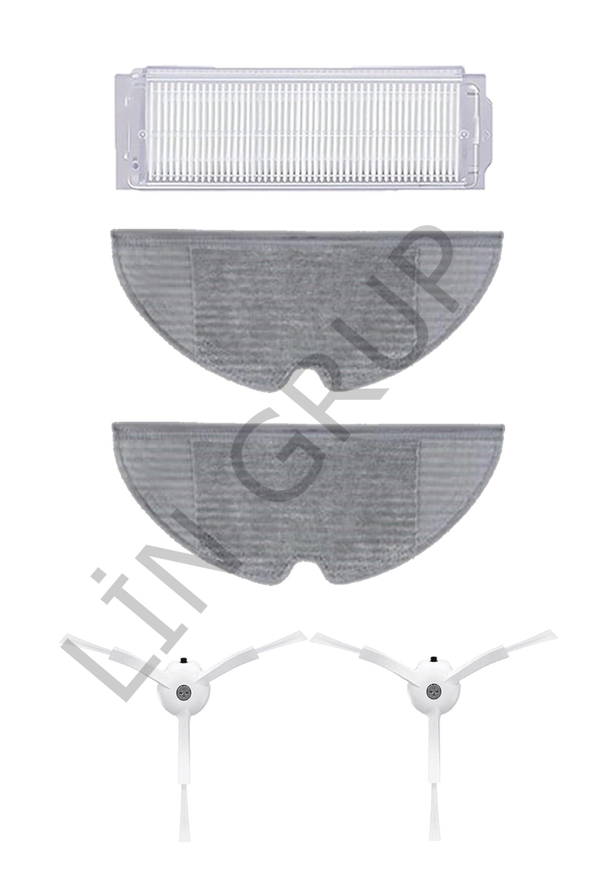 Xiaomi Vacuum Mop 2 Pro (MJST1SHW) Robot Süpürge Uyumlu 5'li Yedek Parça Seti