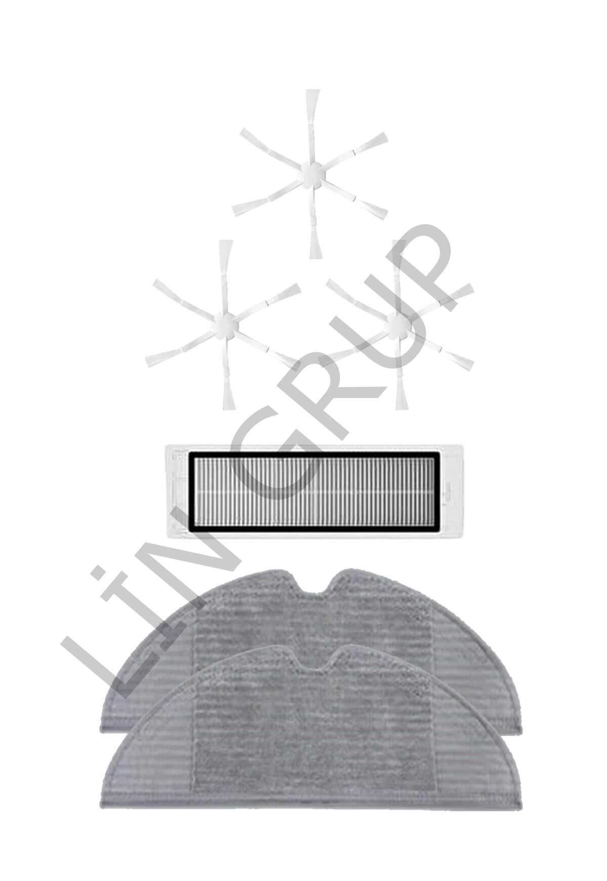 Xiaomi Vacuum Mop 2 (STYTJ03ZHM) Robot Süpürge Uyumlu 5'li Yedek Parça Seti