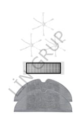 Xiaomi Vacuum Mop 2 (STYTJ03ZHM) Robot Süpürge Uyumlu 5'li Yedek Parça Seti