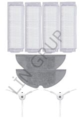 Xiaomi Vacuum Mop 2 Pro (MJST1SHW) Robot Süpürge Uyumlu 8'li Yedek Parça Seti