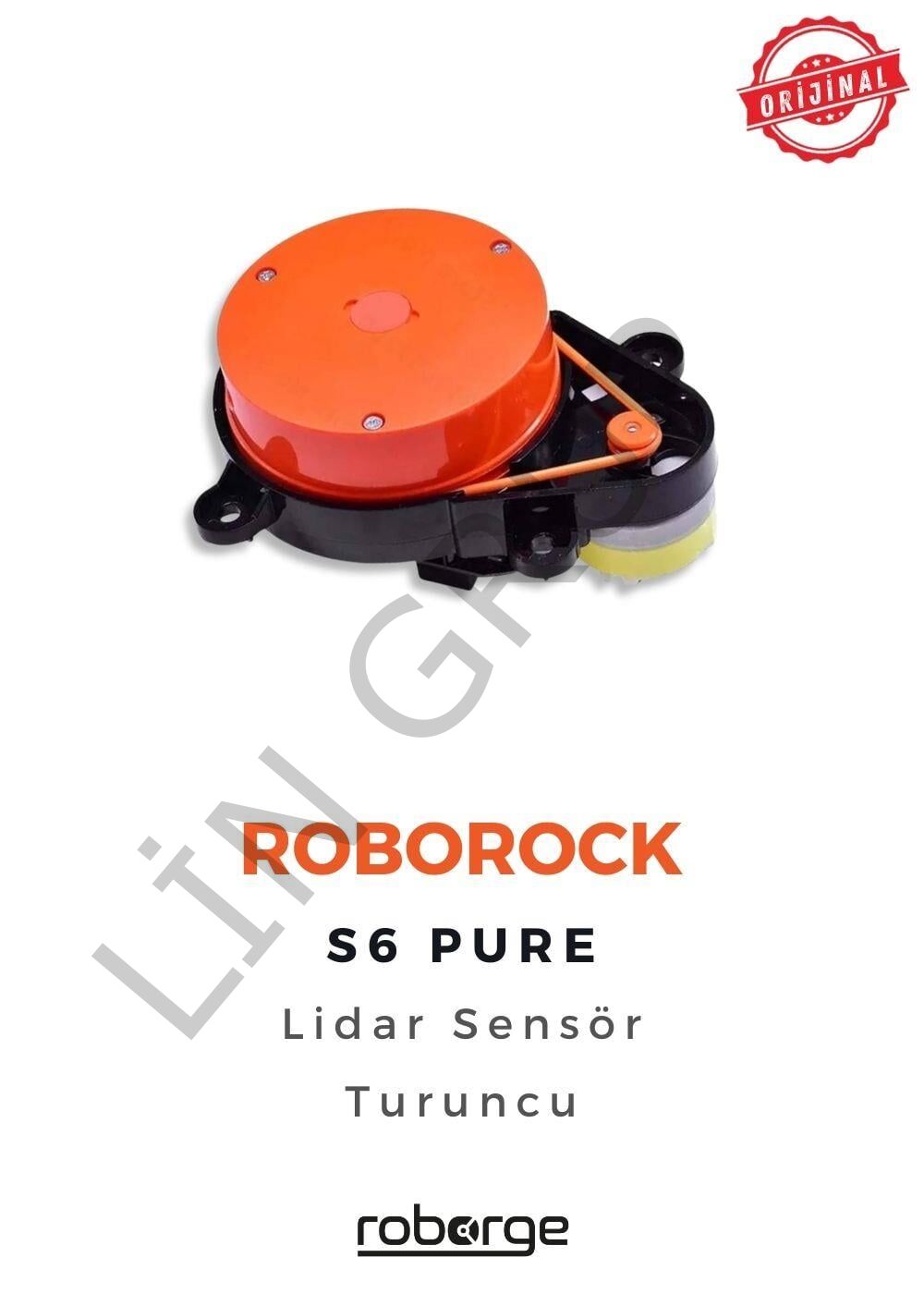 Roborock S6 Pure Robot Süpürge Uyumlu Lidar Sensör - Turuncu - Orijinal Ürün