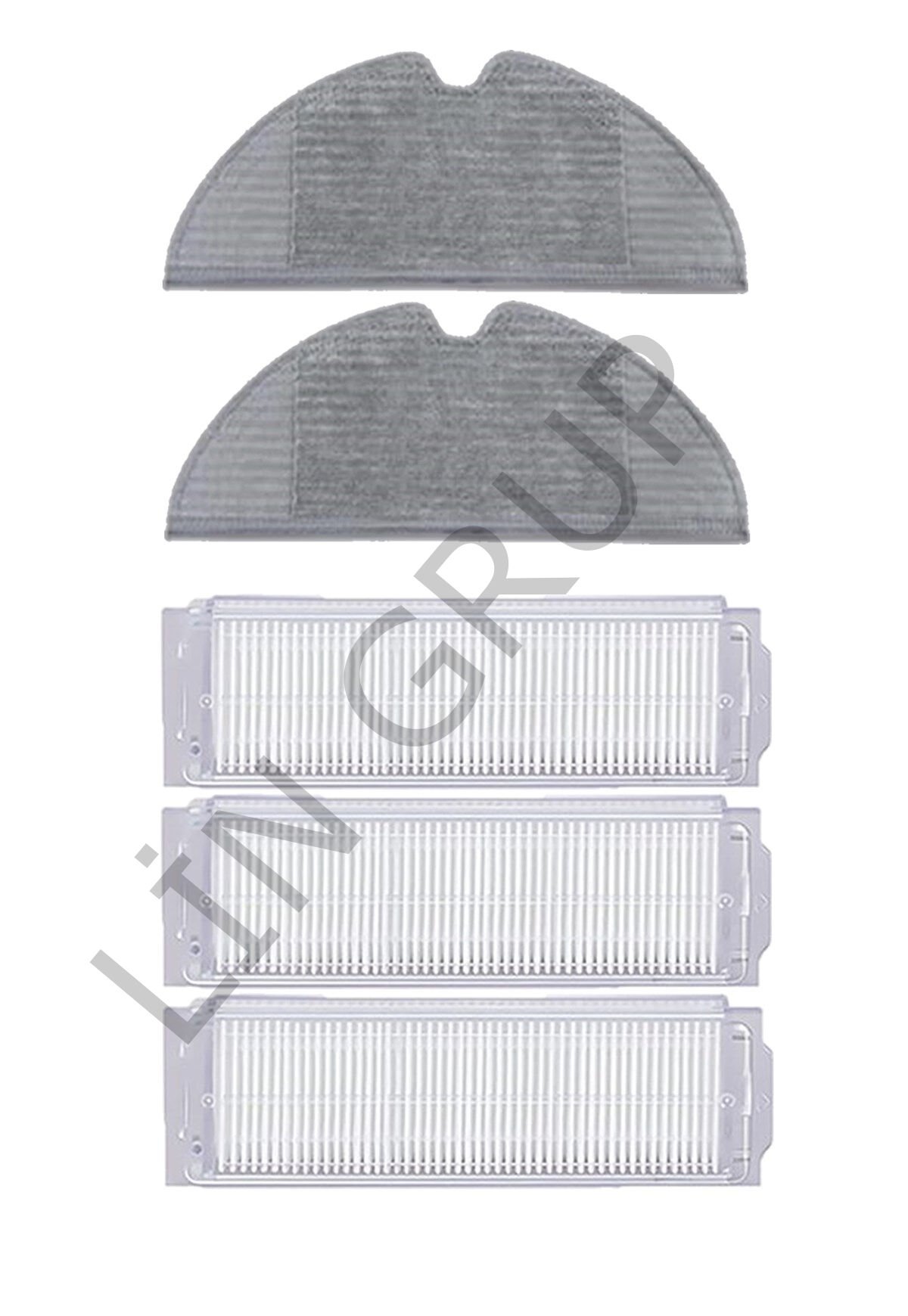 Xiaomi Vacuum Mop 2 Pro (MJST1SHW) Robot Süpürge Uyumlu 5'li Yedek Parça Seti