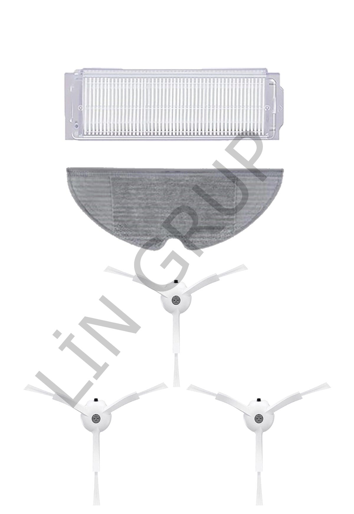 Xiaomi Vacuum Mop 2 Pro (MJST1SHW) Robot Süpürge Uyumlu 5'li Yedek Parça Seti