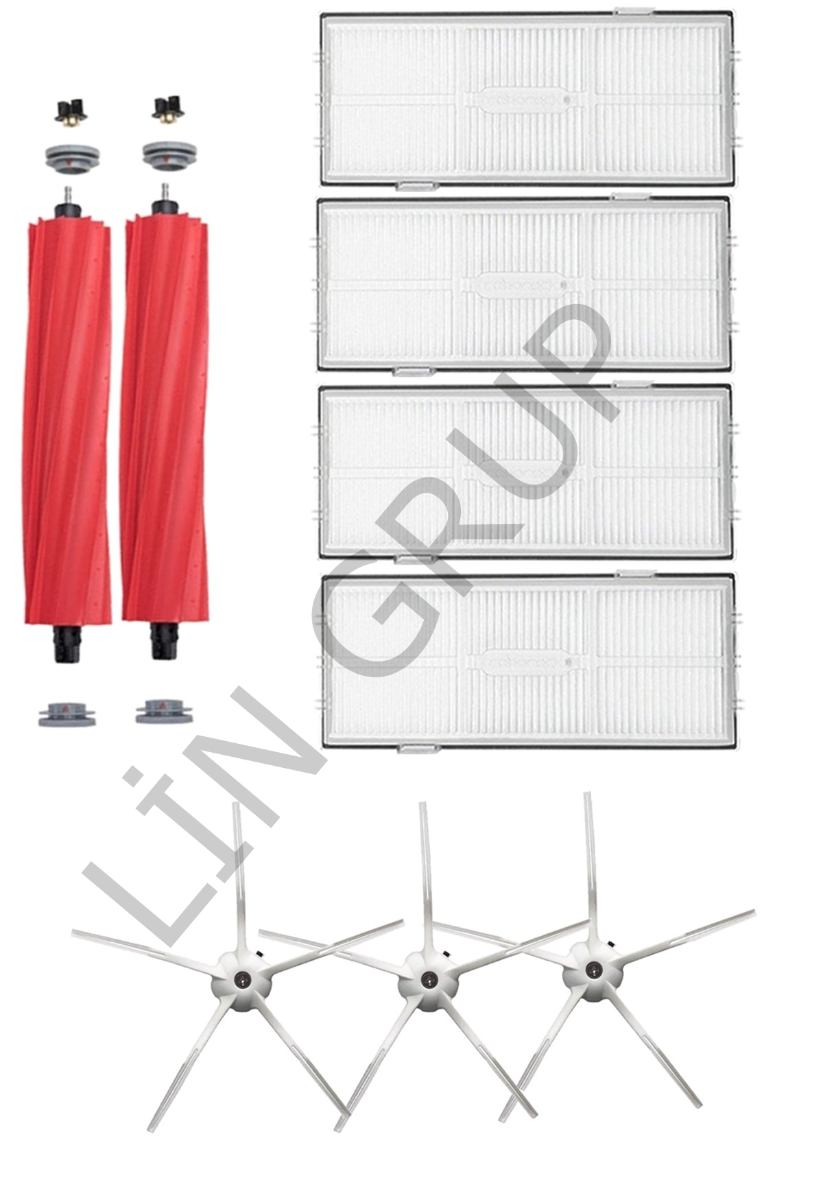 Roborock S7 Pro Ultra Robot Süpürge Uyumlu 9'lu Yedek Parça Seti