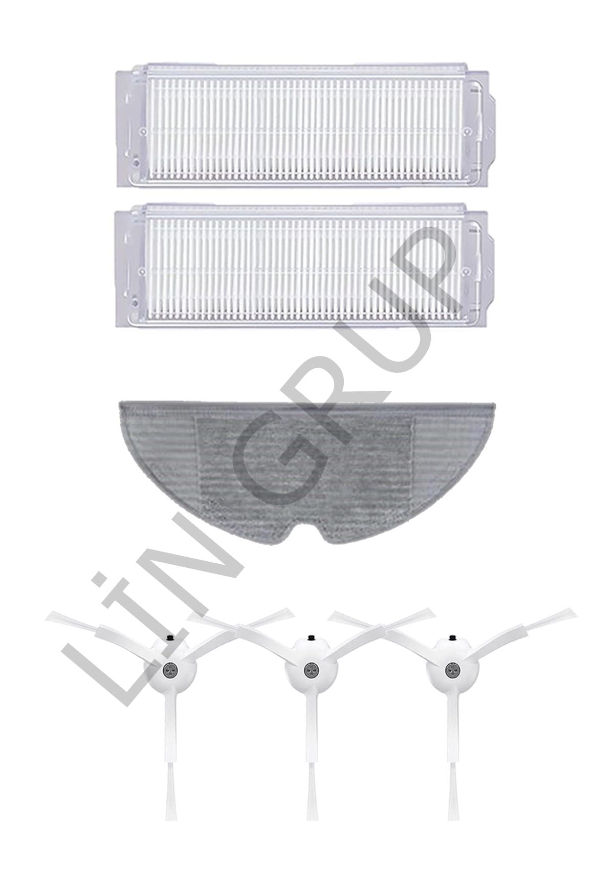 Xiaomi Vacuum Mop 2 Pro (MJST1SHW) Robot Süpürge Uyumlu 6'lı Yedek Parça Seti