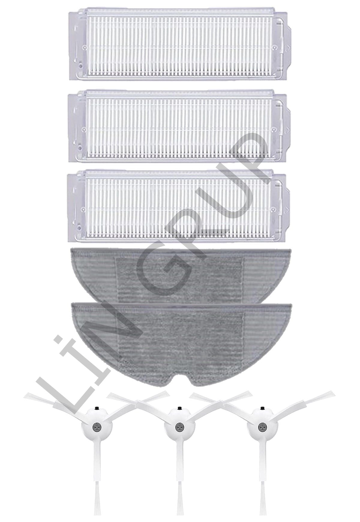 Xiaomi Vacuum Mop 2 Pro (MJST1SHW) Robot Süpürge Uyumlu 8'li Yedek Parça Seti