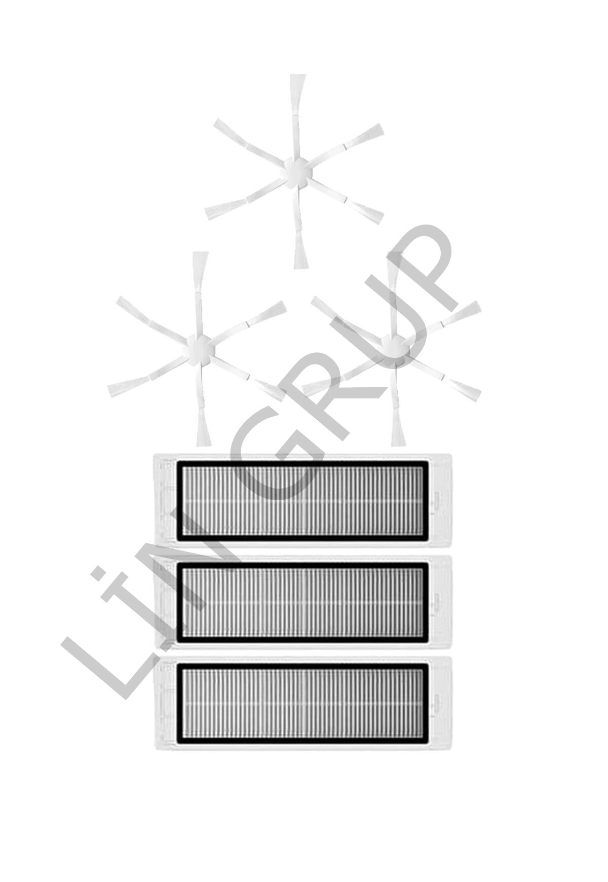 Xiaomi Vacuum Mop 2 (STYTJ03ZHM) Robot Süpürge Uyumlu 6'lı Yedek Parça Seti