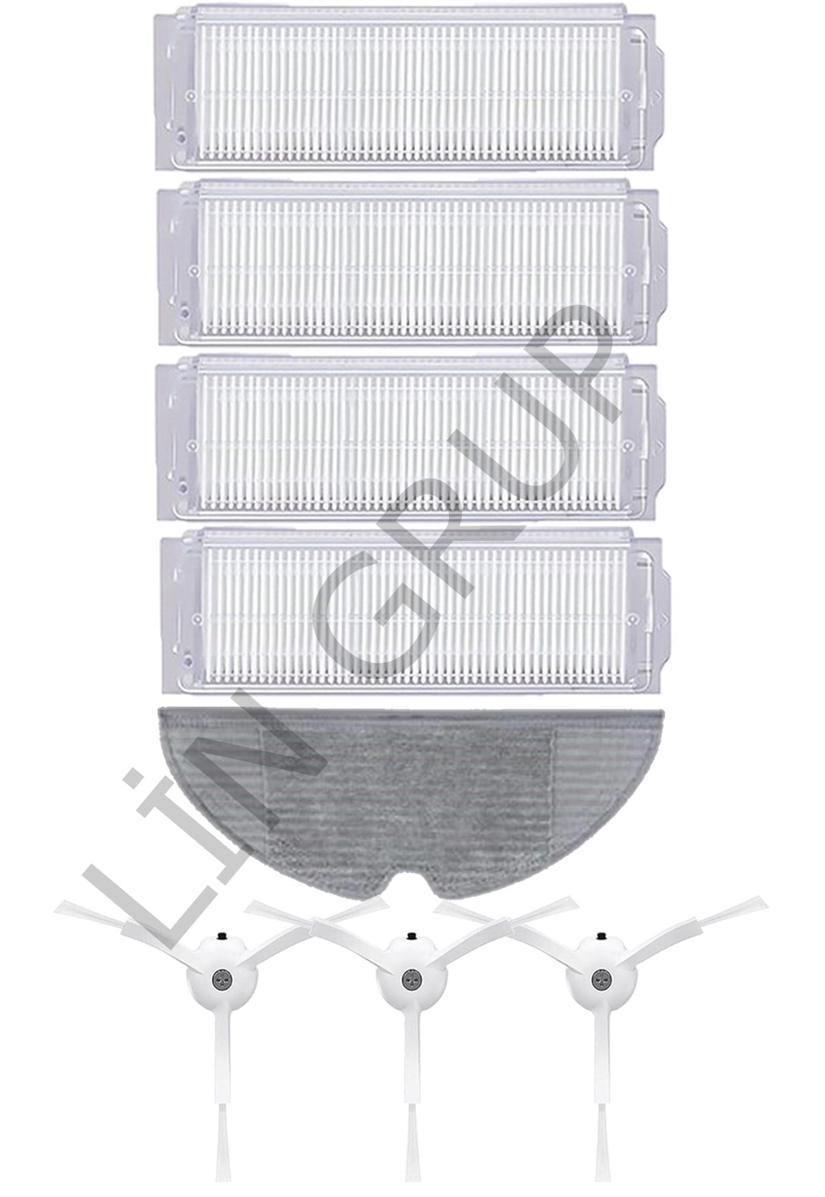 Xiaomi Vacuum Mop 2 Pro (MJST1SHW) Robot Süpürge Uyumlu 8'li Yedek Parça Seti