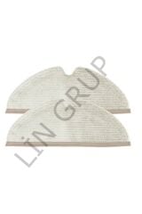 Roborock S6 Max V Robot Süpürge Uyumlu 2'li Mop Bezi-Yedek Parça Seti