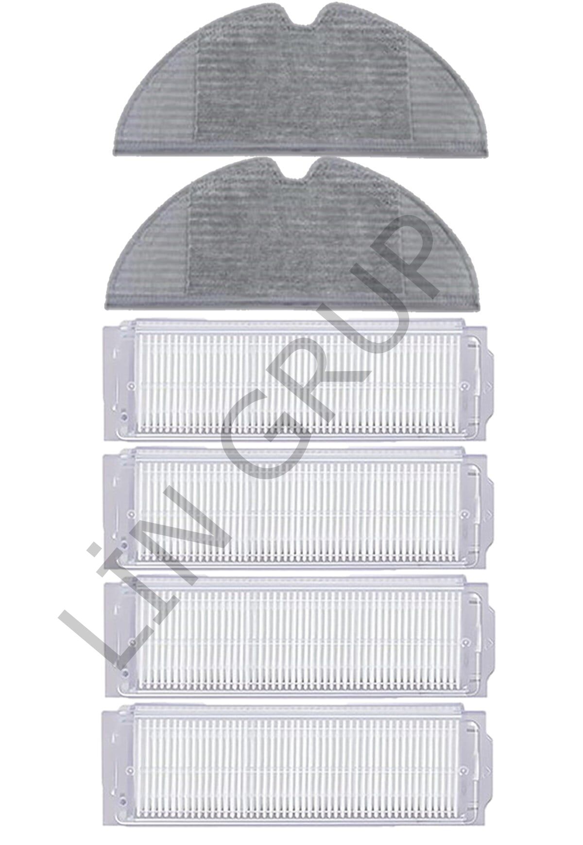 Xiaomi Vacuum Mop 2 Pro (MJST1SHW) Robot  Süpürge Uyumlu 6'lu Yedek Parça Seti