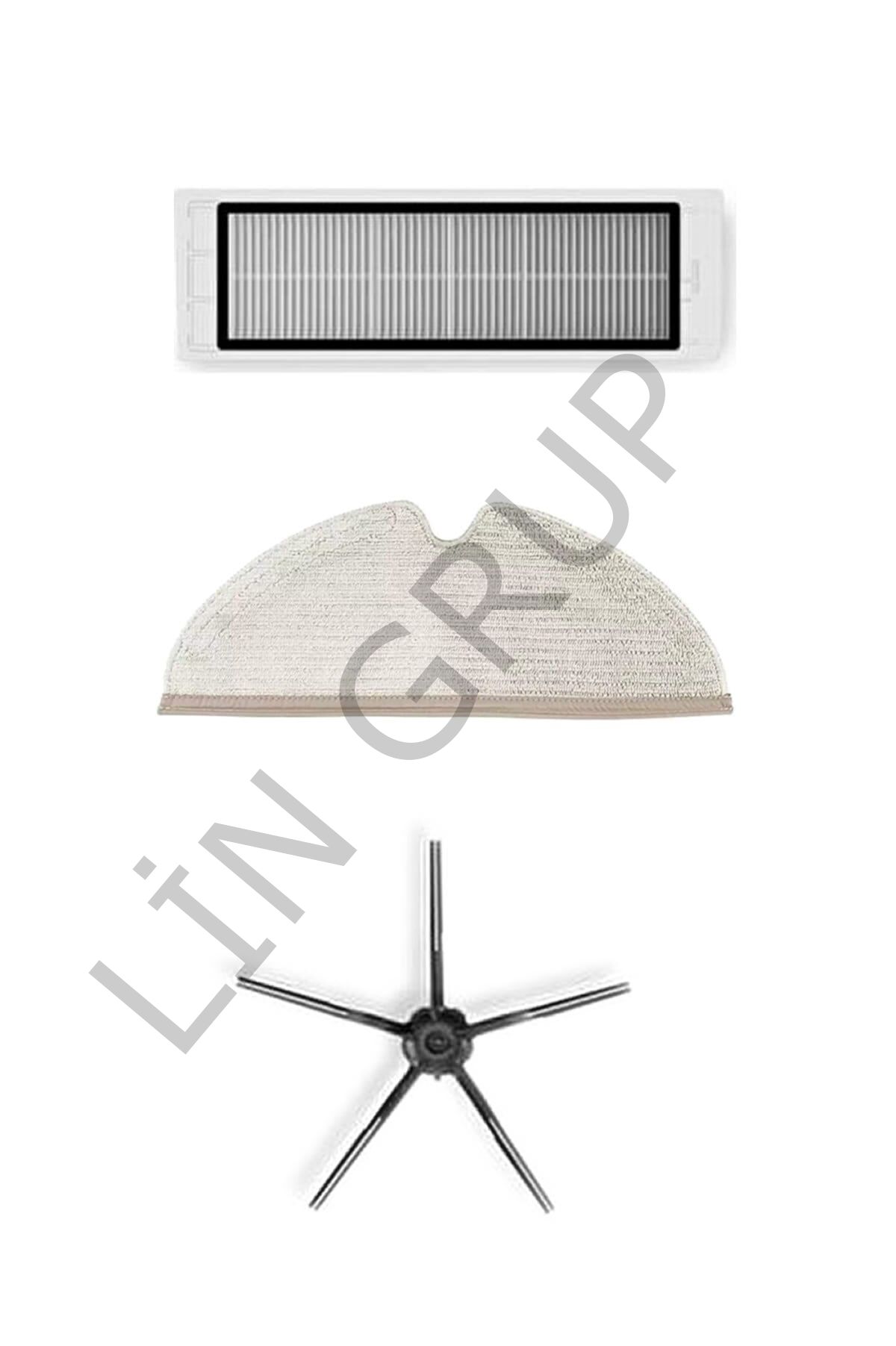 Roborock S6 Max V Robot Süpürge Uyumlu 3'lü Yedek Parça Seti