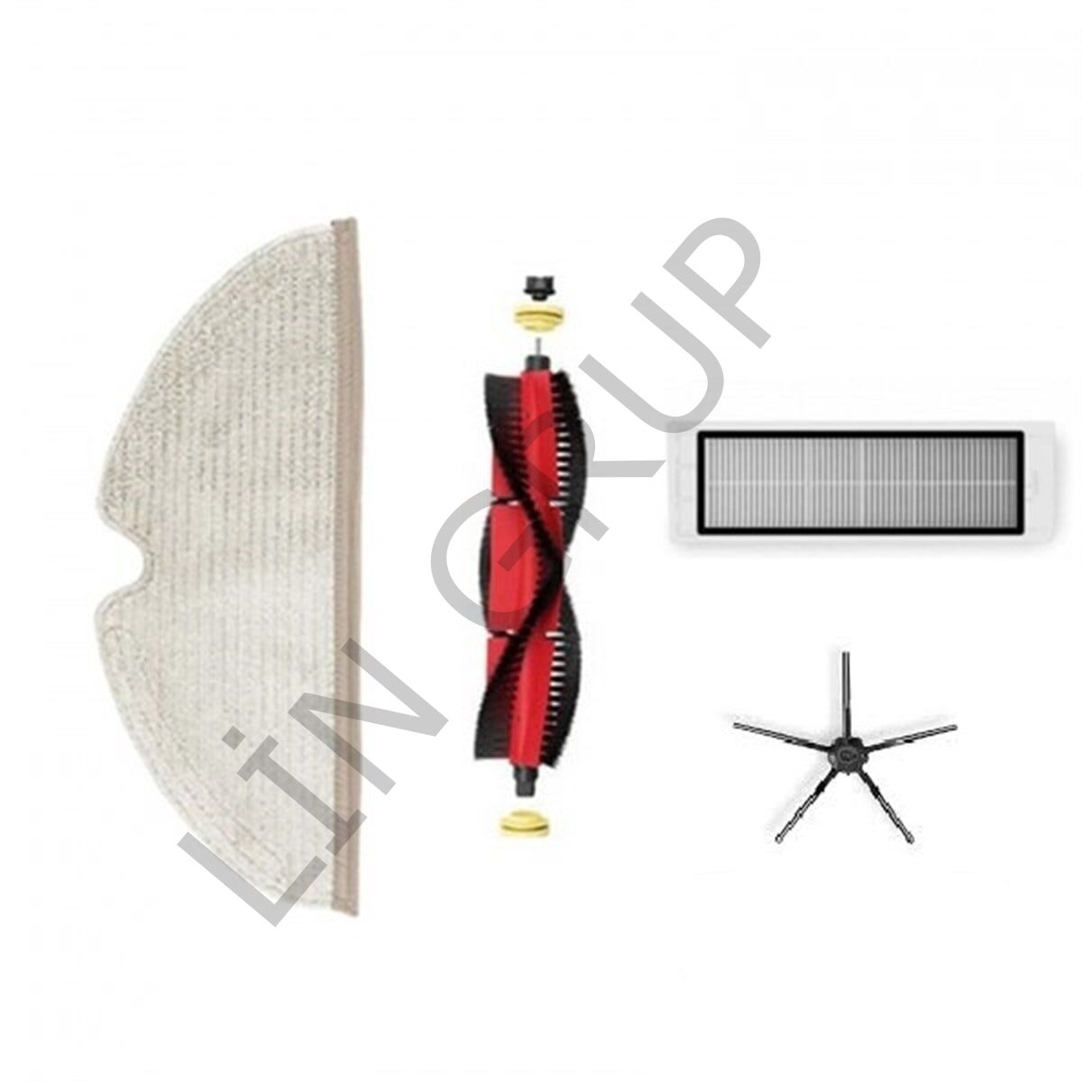 Roborock S6 Max V Robot Süpürge Uyumlu 4'lü Yedek Parça Seti