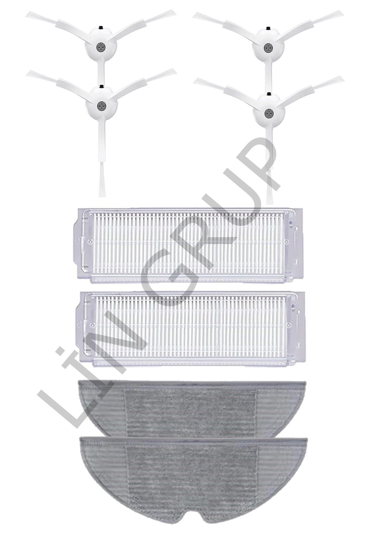 Xiaomi Vacuum Mop 2 Pro (MJST1SHW) Robot  Süpürge Uyumlu 8'li Yedek Parça Seti