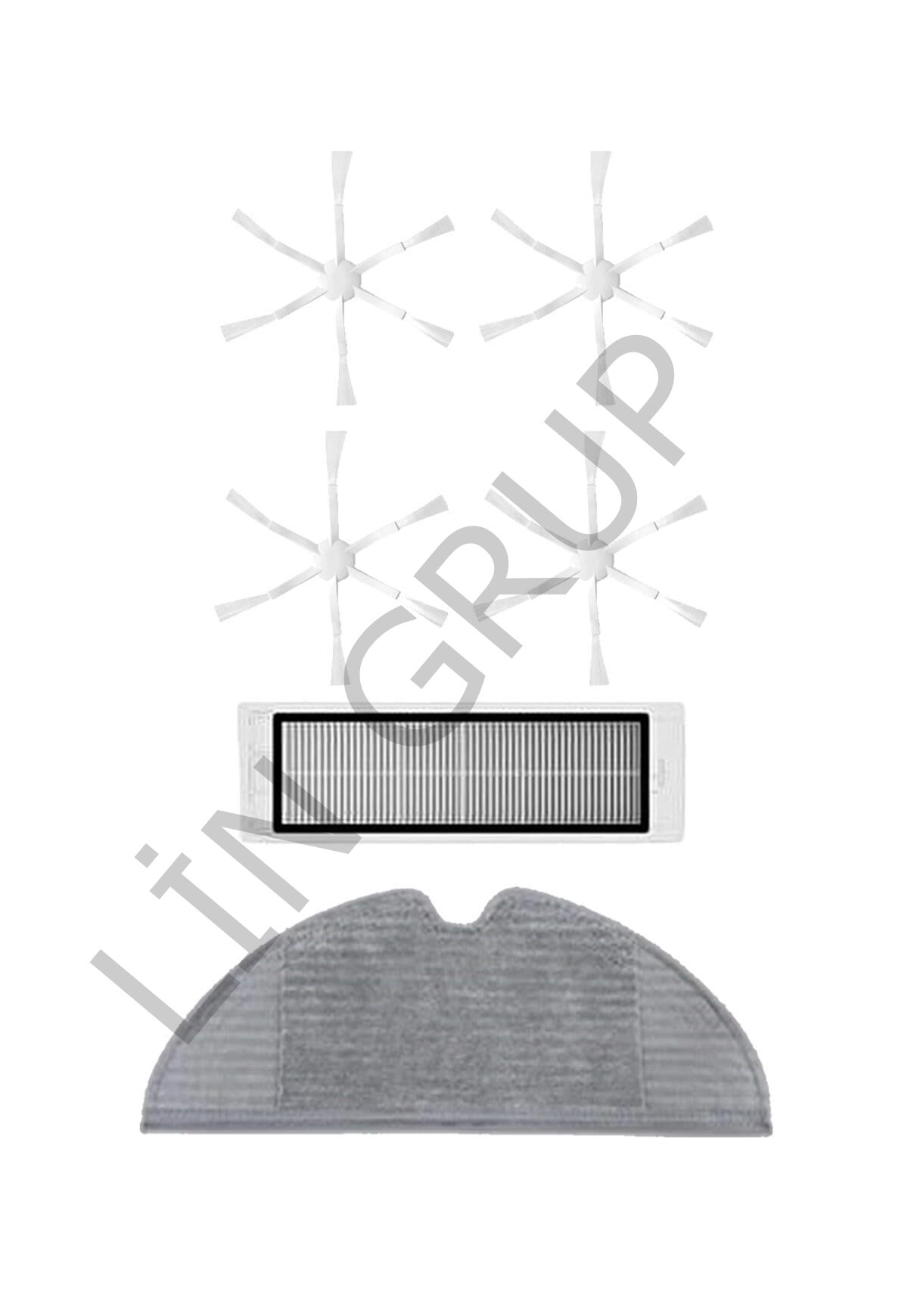 Xiaomi Vacuum Mop 2 (STYTJ03ZHM) Robot Süpürge Uyumlu 6'lı Yedek Parça Seti