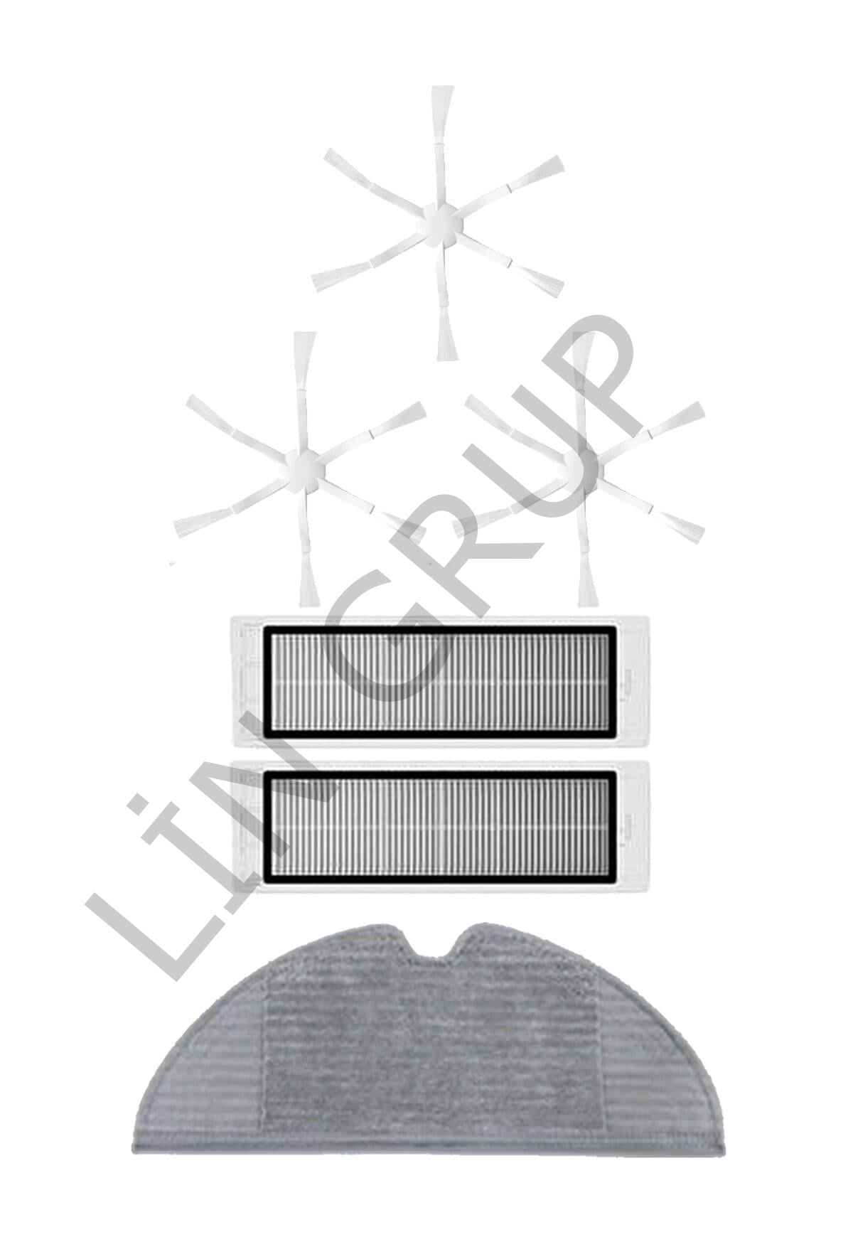 Xiaomi Vacuum Mop 2 (STYTJ03ZHM) Robot Süpürge Uyumlu 6'lı Yedek Parça Seti