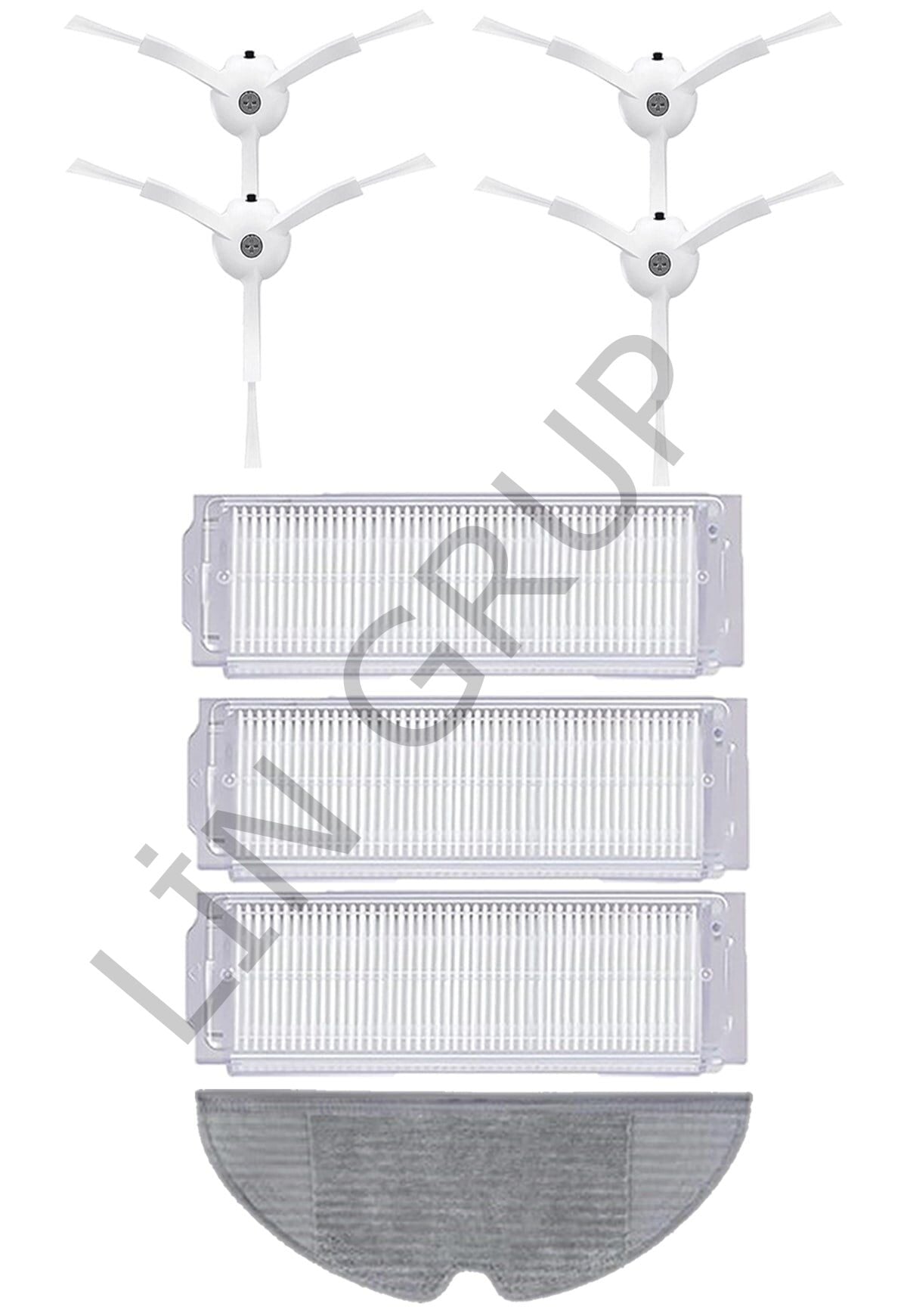 Xiaomi Vacuum Mop 2 Pro (MJST1SHW) Robot Süpürge Uyumlu 8'li Yedek Parça Seti