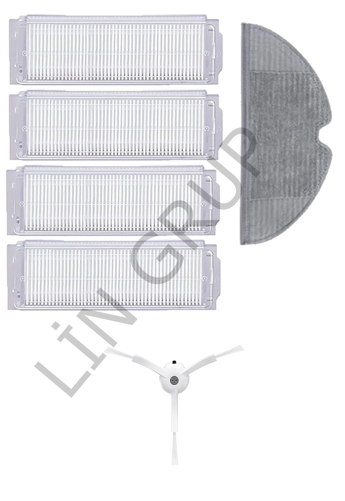 Xiaomi Vacuum Mop 2 Pro (MJST1SHW) Robot Süpürge Uyumlu 6'lı Yedek Parça Seti