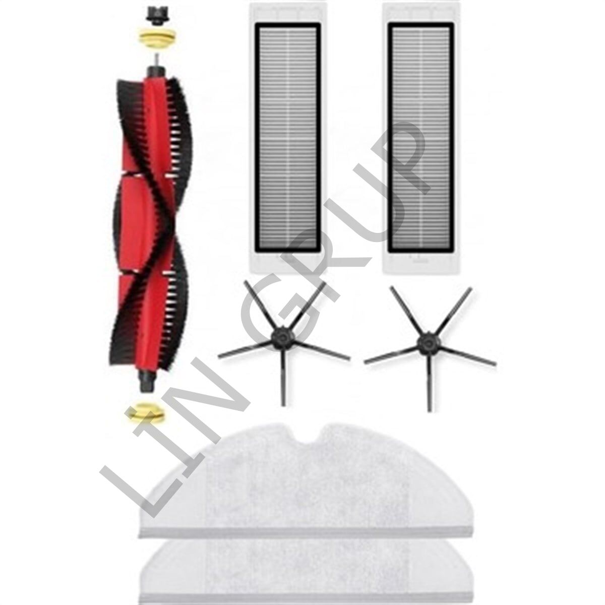 Roborock S6 MAX V Robot Süpürge Uyumlu 7'li Yedek Parça Seti