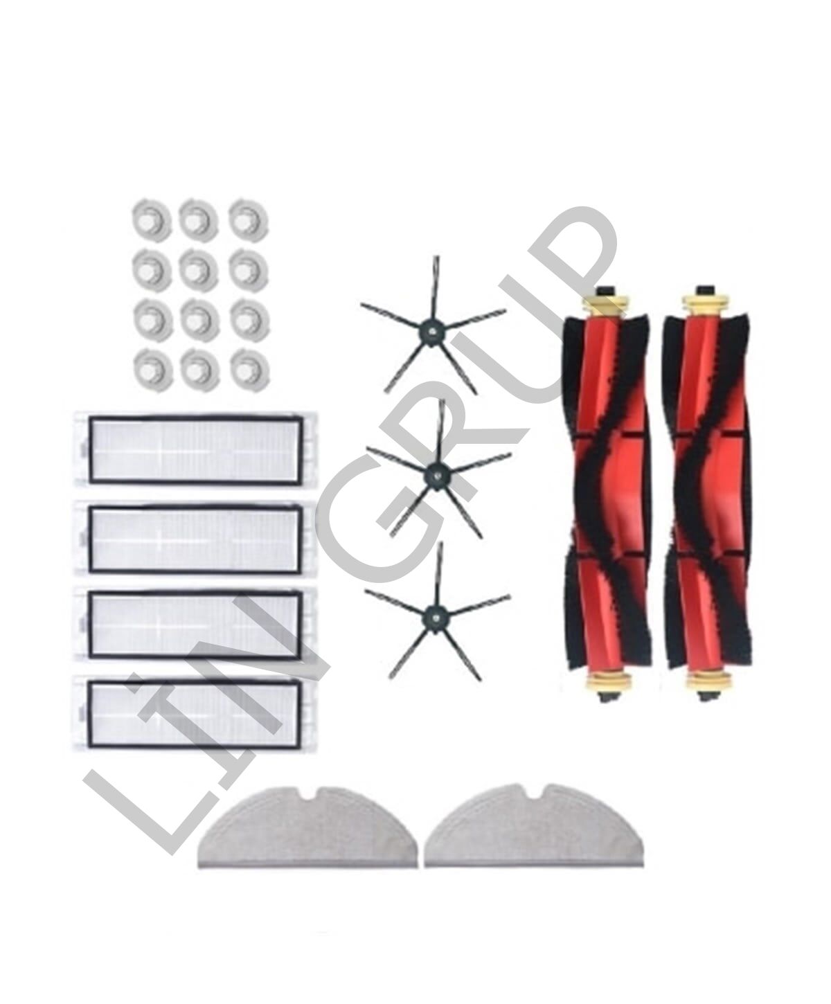 Roborock S6 Max V Robot Süpürge Uyumlu 12'li Yedek Parça Seti