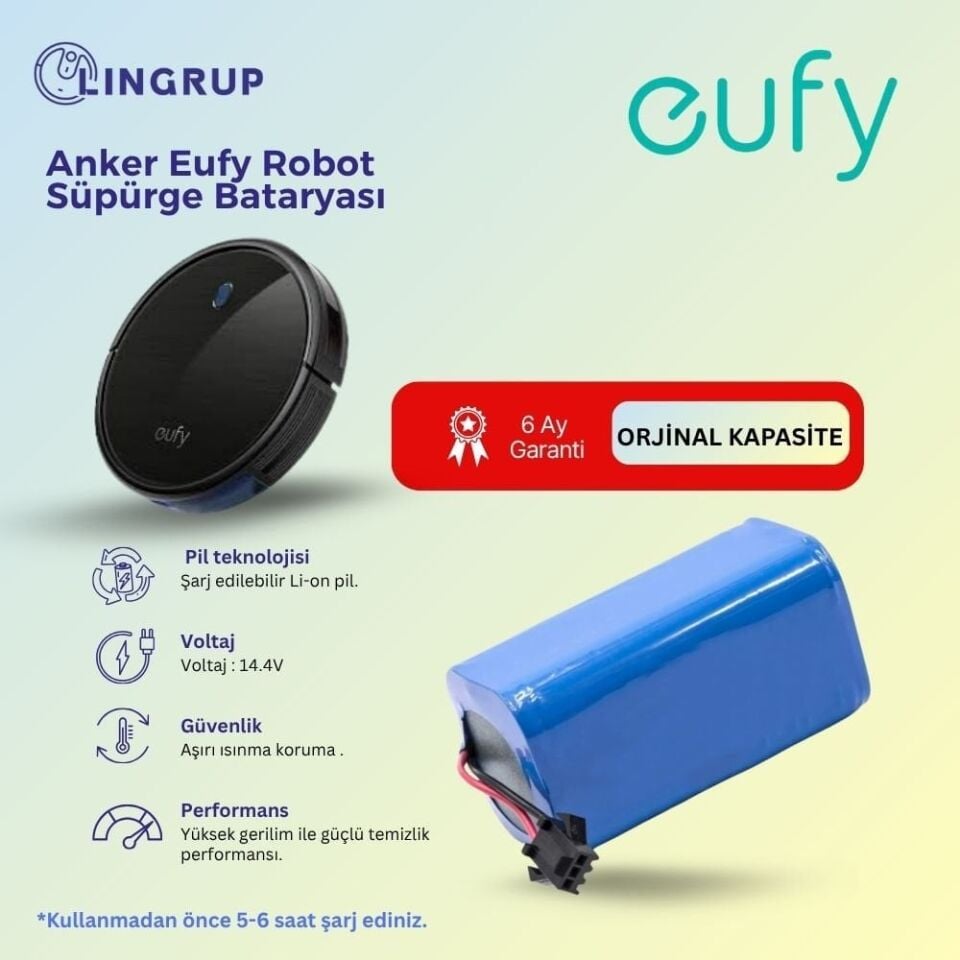 Anker Eufy Robovac G30 Robot Süpürge Uyumlu Batarya 2900 mAh - Muadil Ürün