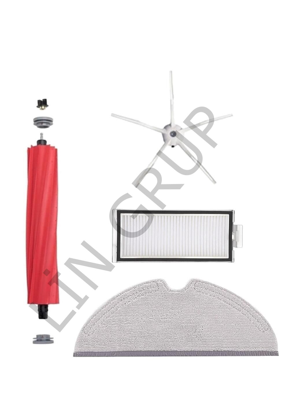 Roborock Q7 Robot Süpürge Uyumlu 4'lü Yedek Parça Seti