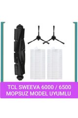 TCL Sweeva 6000 6500 mopsuz Uyumlu Yedek Fırça Filtre Seti