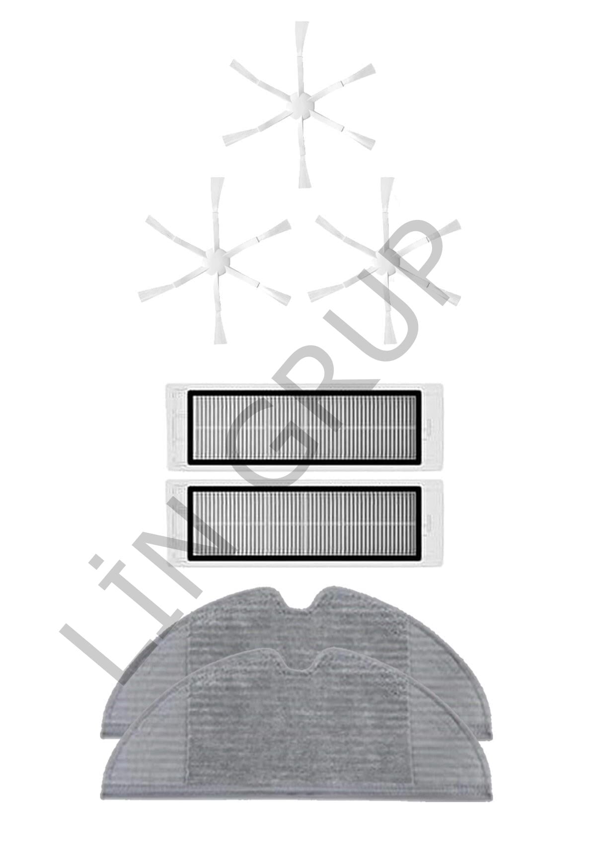 Xiaomi Vacuum Mop 2 (STYTJ03ZHM) Robot Süpürge Uyumlu 7'li Yedek Parça Seti