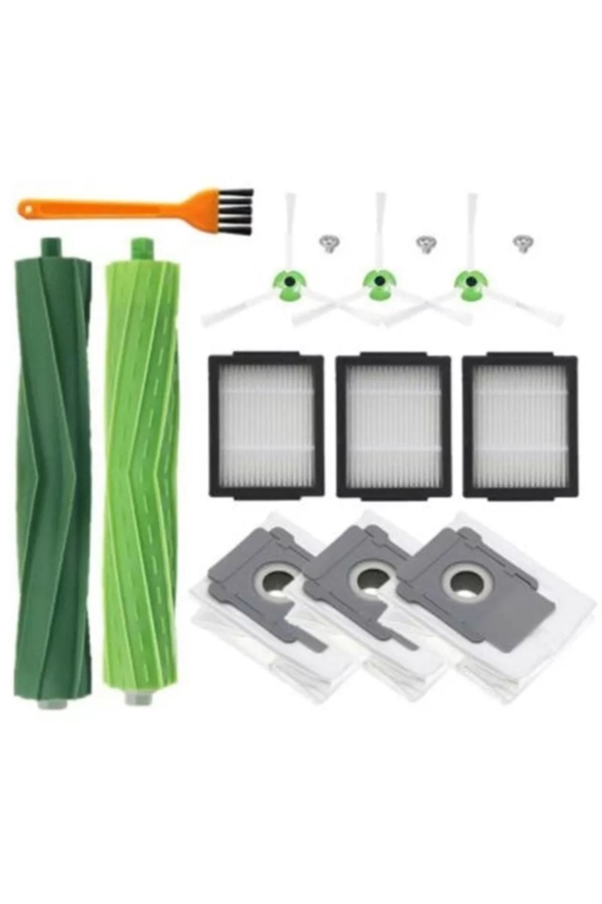Irobot I3+ I7+ I8+ E5 E6 Yedek Filtre Fırça Toz Torbası Set - Uyumlu