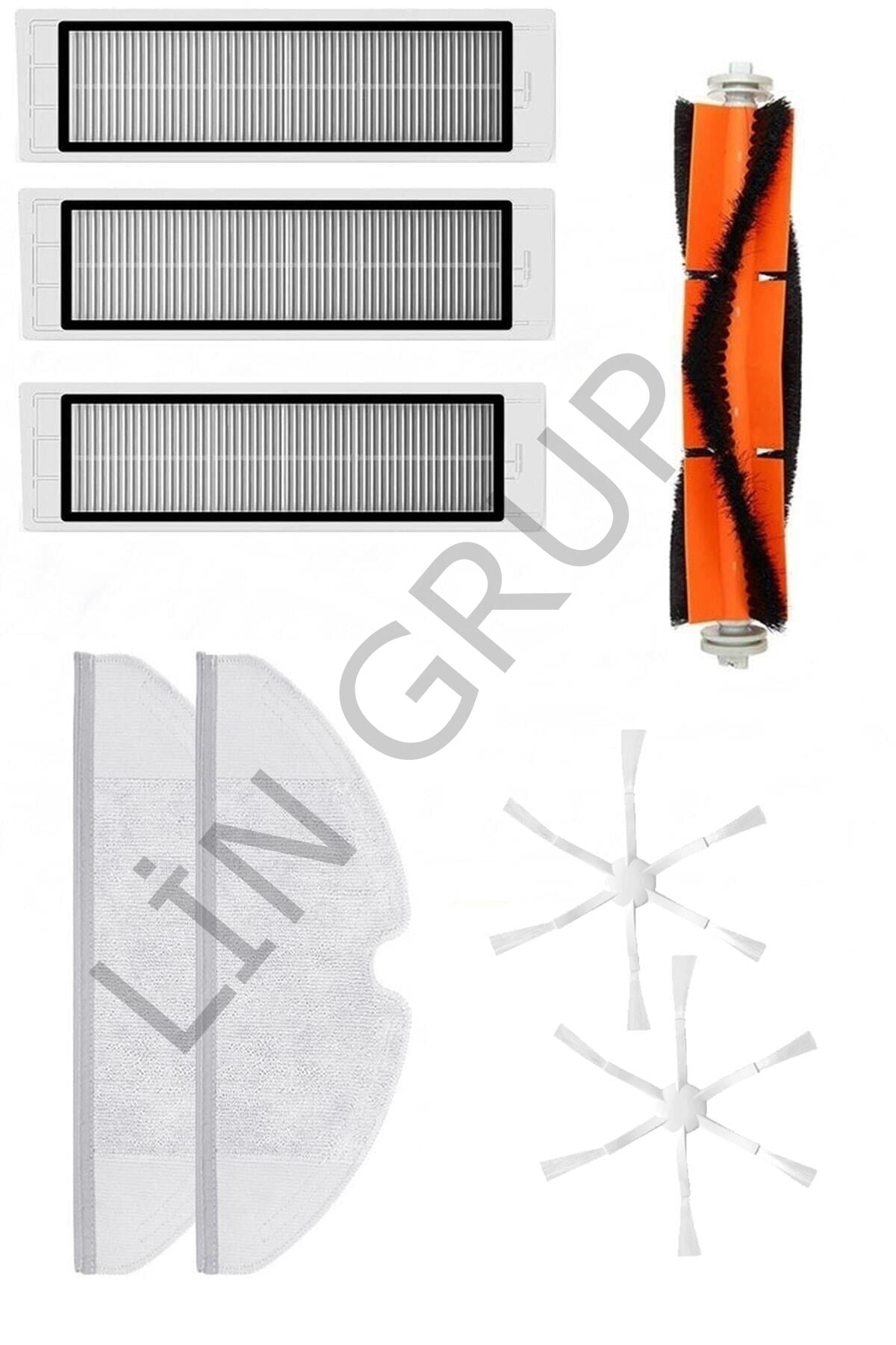 Xiaomi Vacuum Mop 2 (STYTJ03ZHM) Robot Süpürge Uyumlu 8'li Yedek Parça Seti