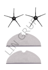 Roborock Q7+ Robot Süpürge Uyumlu 4'lü-Yedek Parça Seti