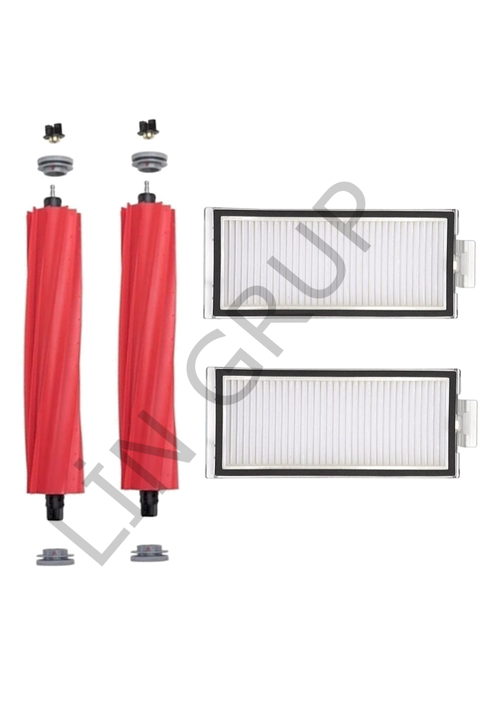 Roborock Q7+ Robot Süpürge Uyumlu 4'lü -Yedek Parça Seti