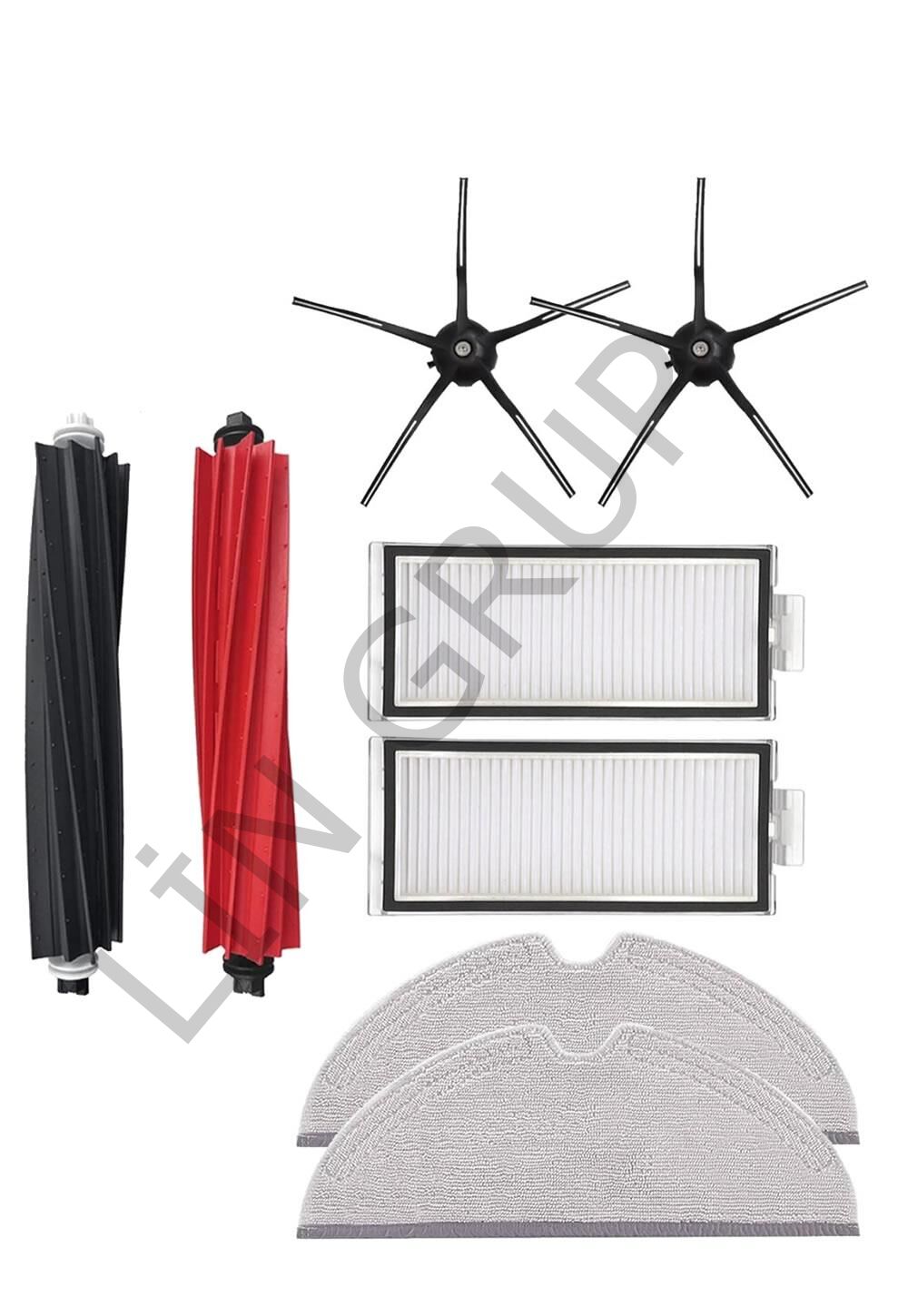 Roborock Q5 Pro + Robot Süpürge Uyumlu 8'li Yedek Parça Seti