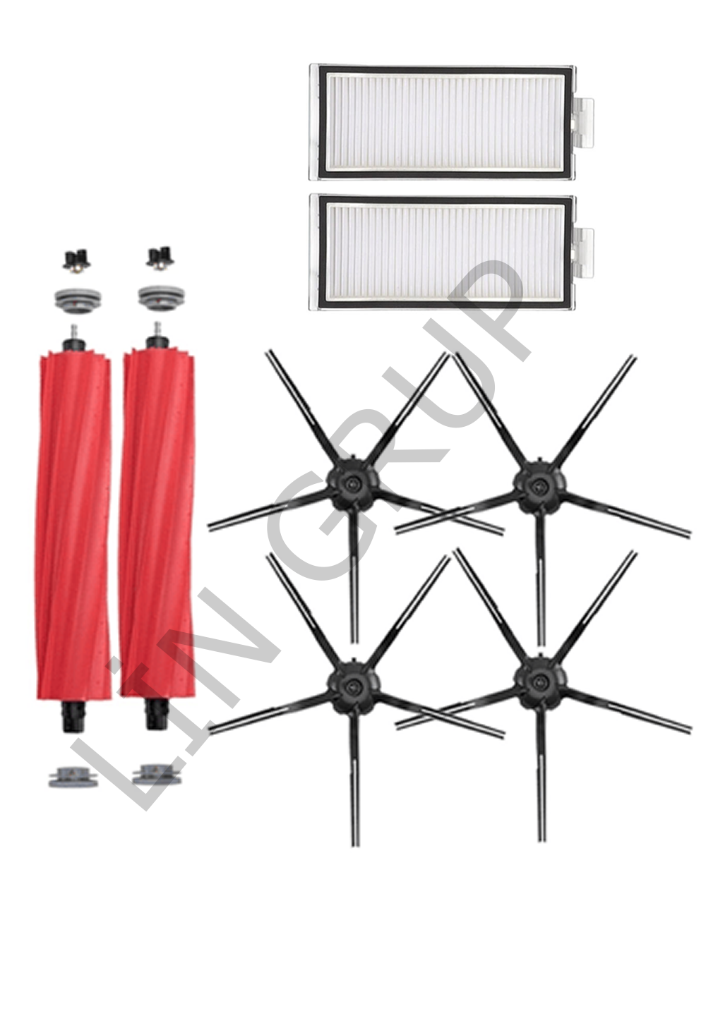 Roborock Q7+ Robot Süpürge Uyumlu 8'li Yedek Parça Seti
